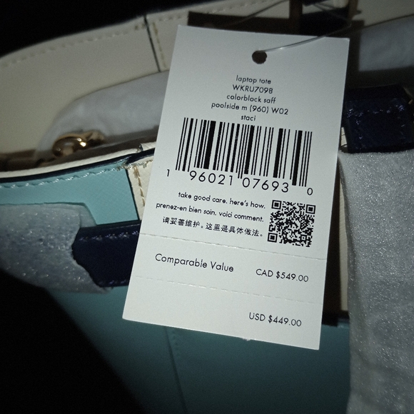 NWT Kate Spade Staci Color block laptop Tote - Picture 6 of 12